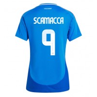 Taliansko Gianluca Scamacca #9 Domáci Ženy futbalový dres ME 2024 Krátky Rukáv